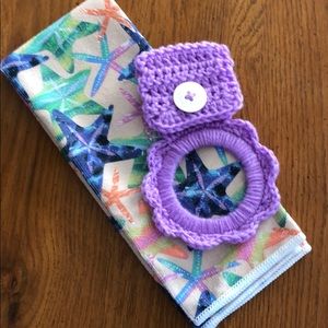 kitchen towel hanger and starfish microfiber towel